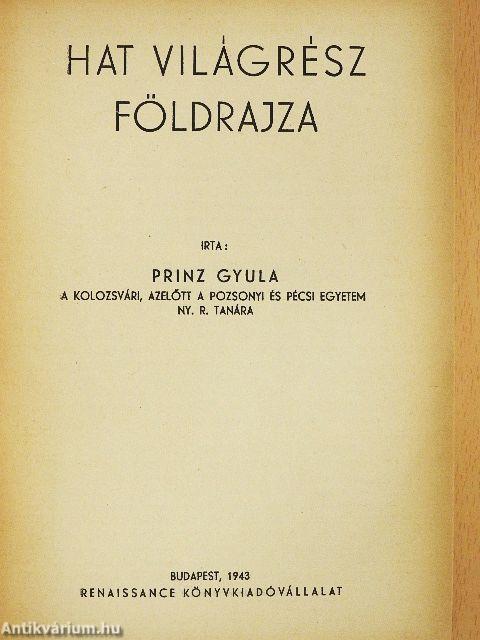 Hat világrész földrajza