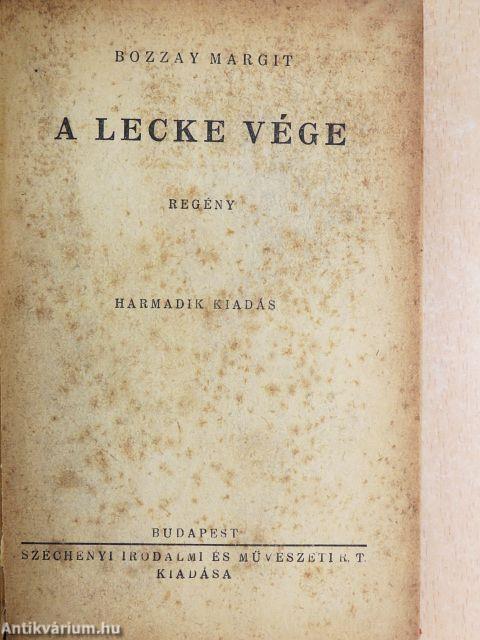 A lecke vége