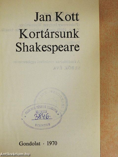 Kortársunk Shakespeare