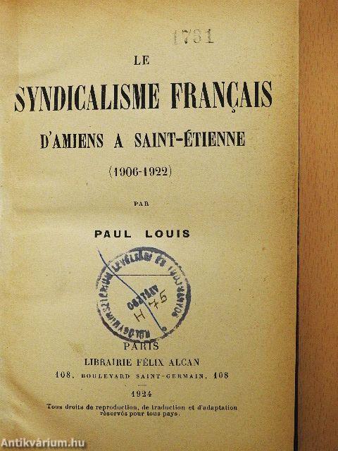 Le Syndicalisme Francais