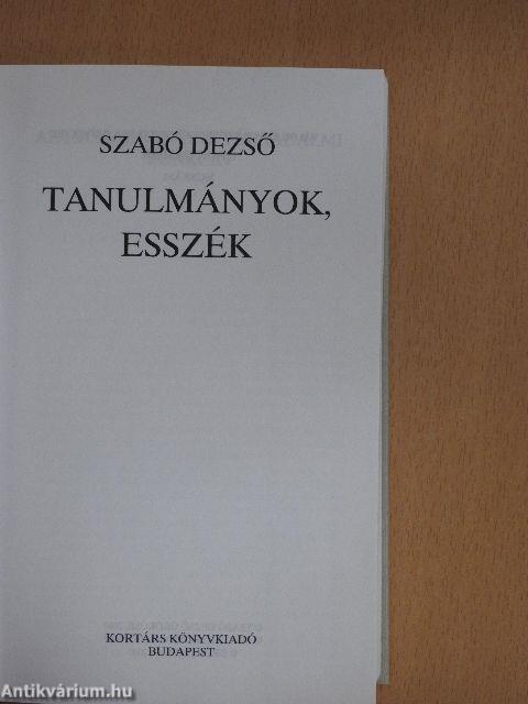 Tanulmányok, esszék