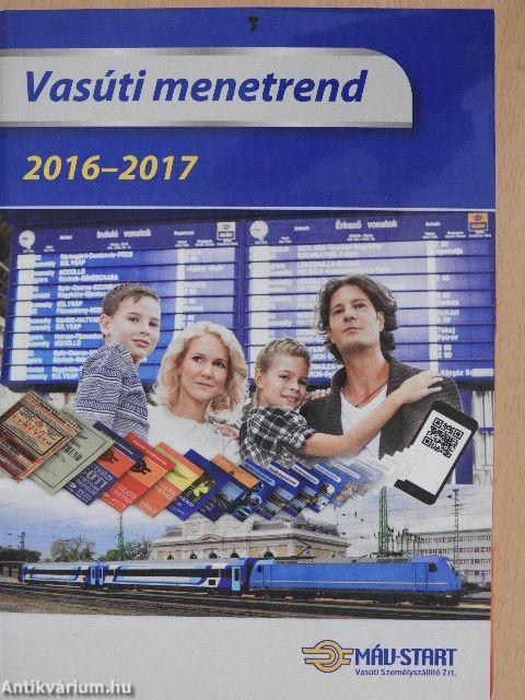Vasúti menetrend 2016-2017