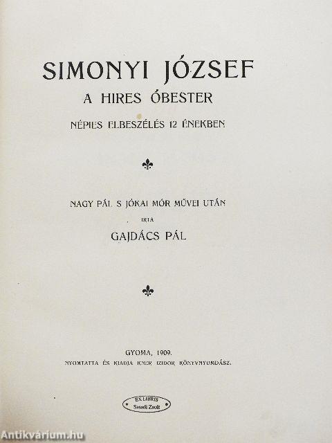 Simonyi József a híres óbester