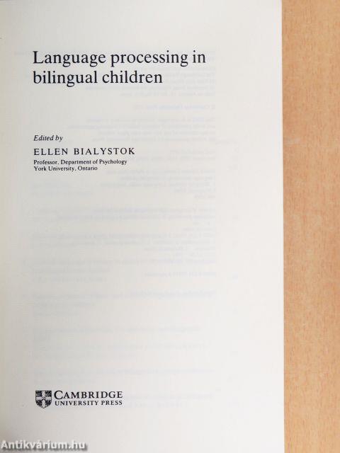 Language Processing in bilingual children