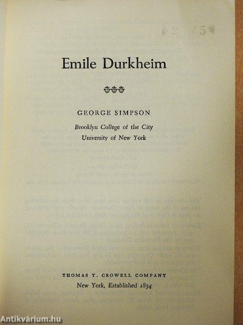 Emile Durkheim