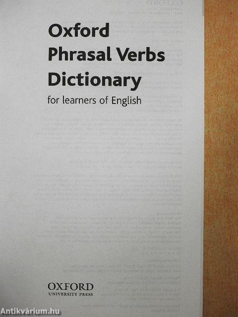 Oxford Phrasal Verbs Dictionary