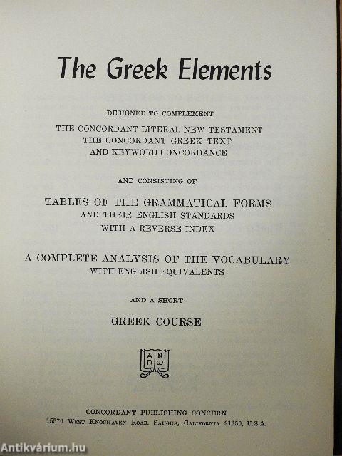 The Greek Elements