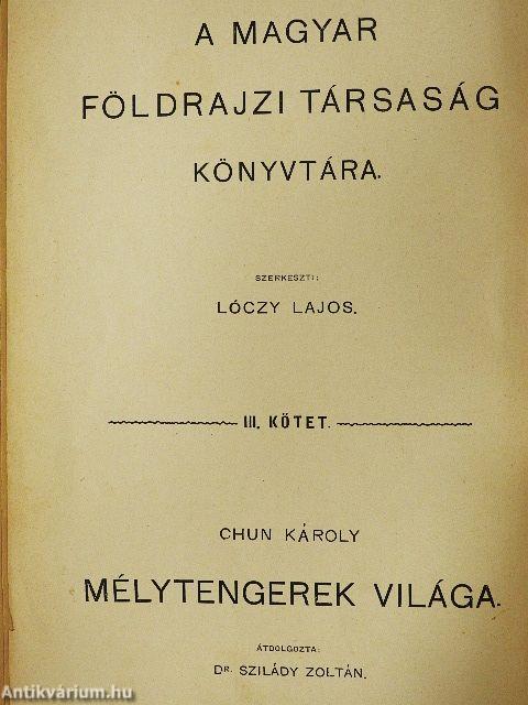 Mélytengerek világa