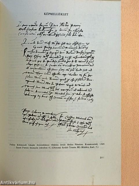 Melius Péter ifjúsága