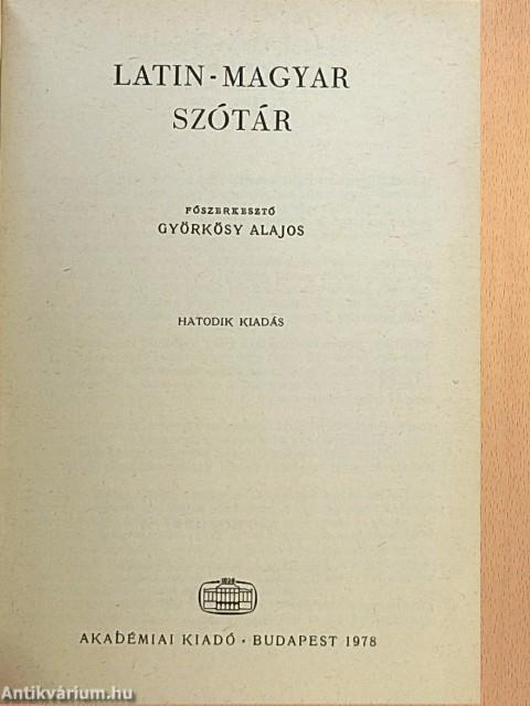Latin-magyar szótár