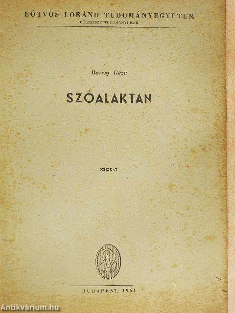 Szóalaktan