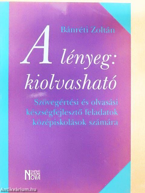 A lényeg: kiolvasható