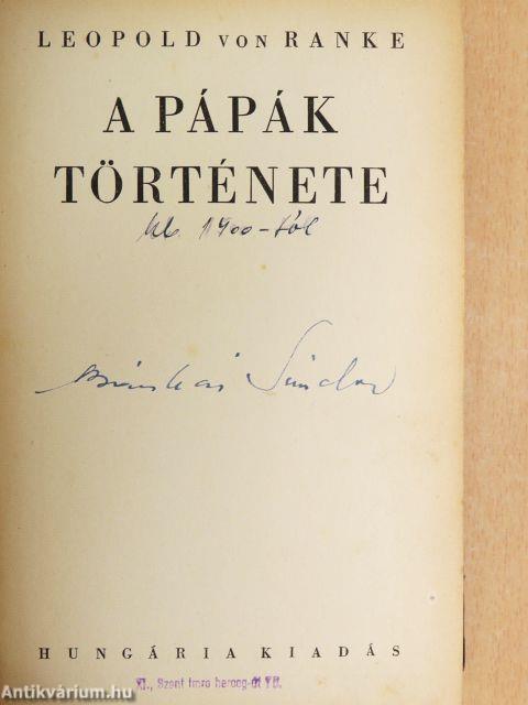 A pápák története