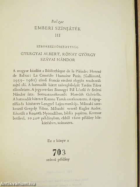 Emberi színjáték I-X.