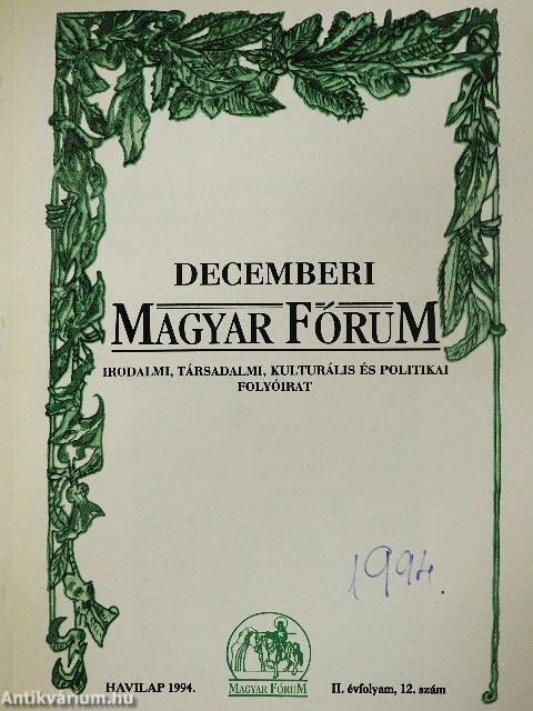 Havi Magyar Fórum 1994. december