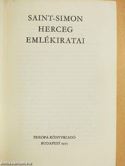 Saint-Simon herceg emlékiratai