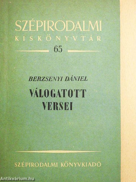 Berzsenyi Dániel válogatott versei