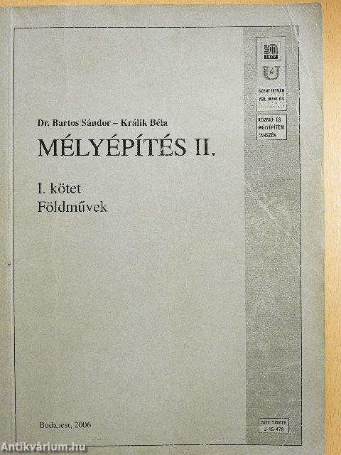 Mélyépítés II/1.