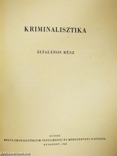Kriminalisztika