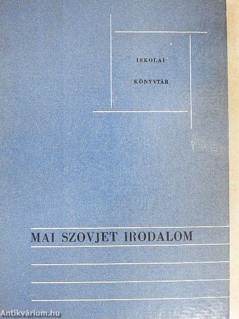 Mai szovjet irodalom