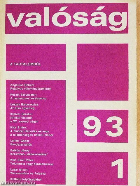 Valóság 1993. január