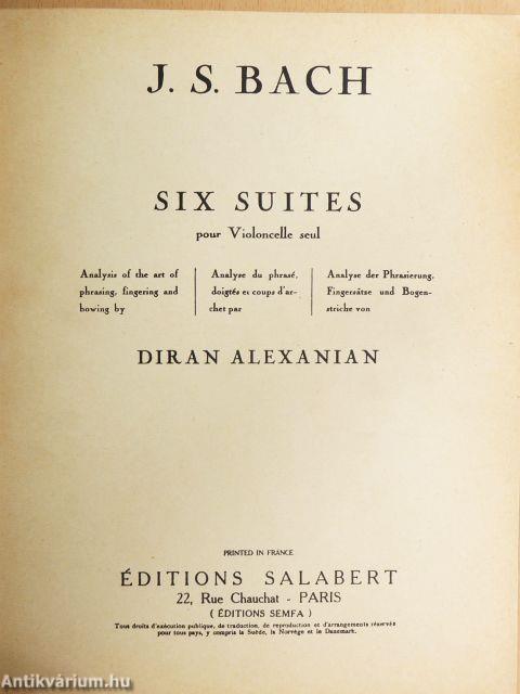 Six Suites pour Violoncelle seul