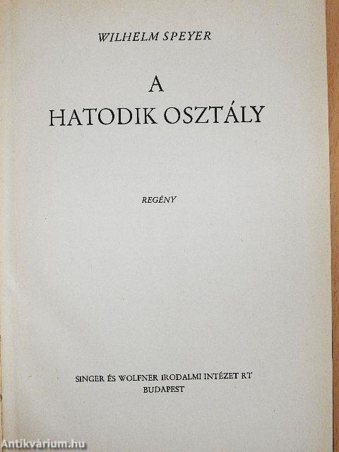 A hatodik osztály