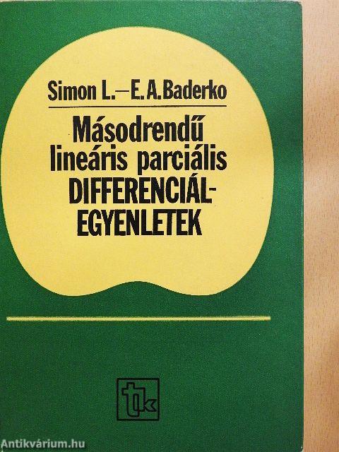 Másodrendű lineáris parciális differenciálegyenletek