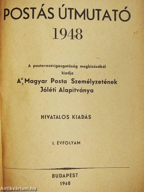 Postás útmutató 1948 I-II.