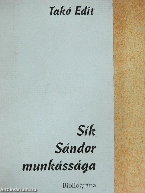 Sík Sándor munkássága