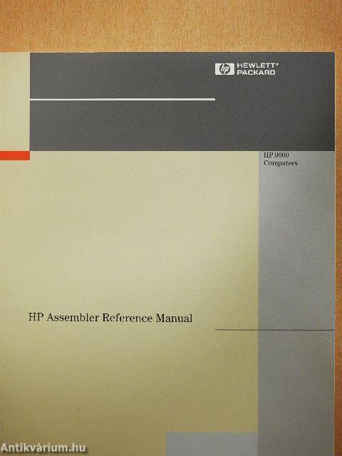HP Assembler Reference Manual