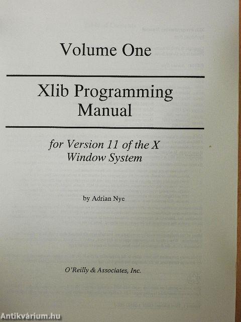 Xlib Programming Manual 1.