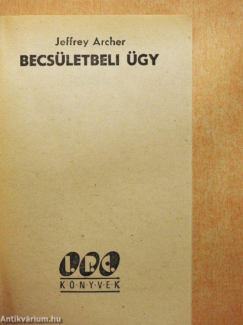 Becsületbeli ügy