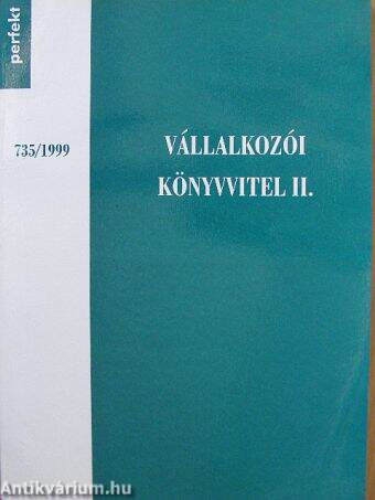 Vállalkozói könyvvitel II.