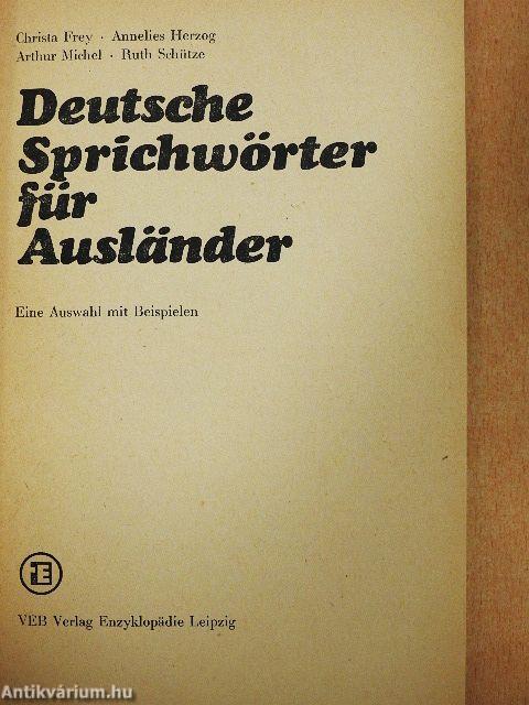 Deutsche Sprichwörter für Ausländer