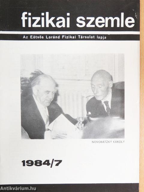 Fizikai Szemle 1984. július