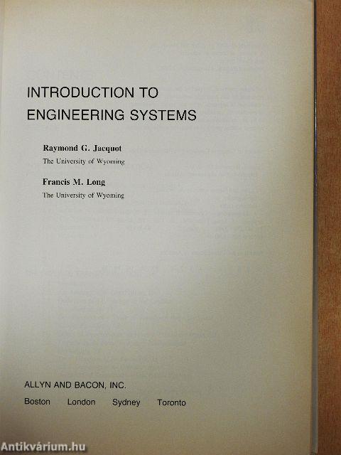 Introduction to Engineering Systems
