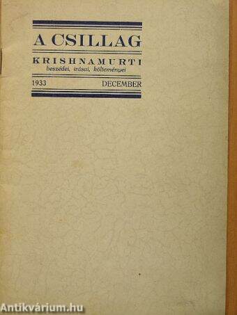 A csillag 1933. december