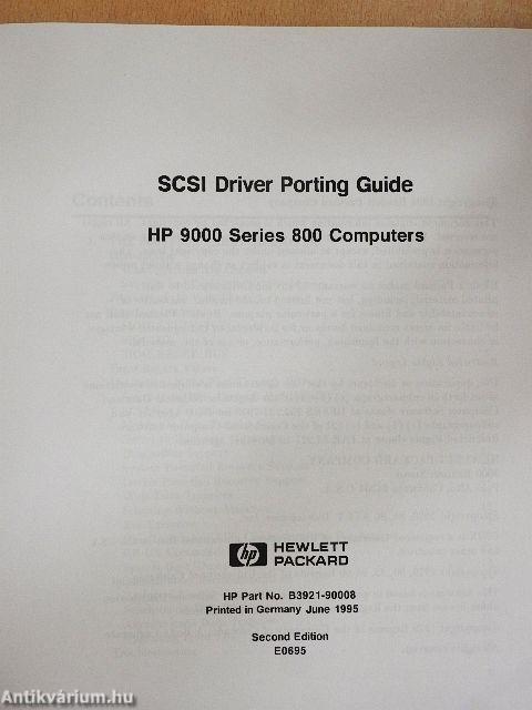 SCSI Driver Porting Guide