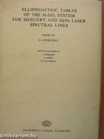 Ellipsometric Tables of the Si-SiO2 System for Mercury and HeNe Laser Spectral Lines