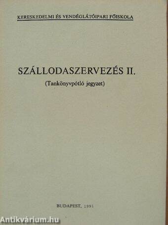 Szállodaszervezés II.