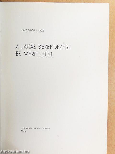 A lakás berendezése és méretezése