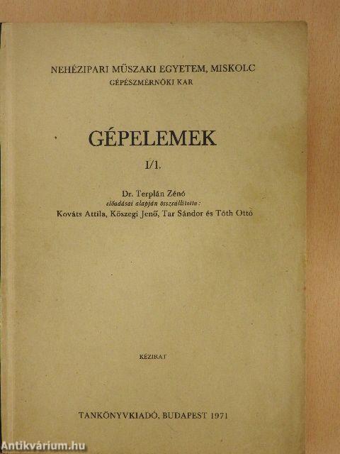 Gépelemek I/1.