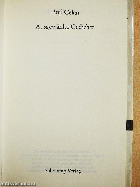 Ausgewählte Gedichte