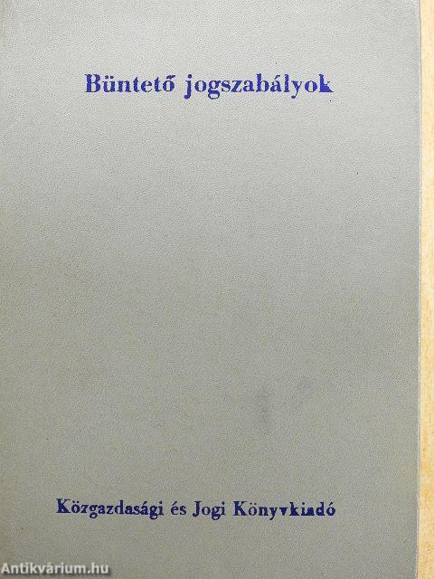 Büntető jogszabályok
