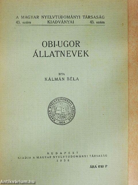 Obi-ugor állatnevek