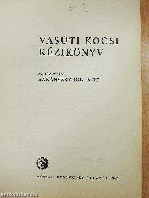 Vasúti kocsi kézikönyv