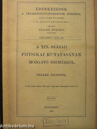 A XIX. század physikai kutatásának mozgató eszméiről