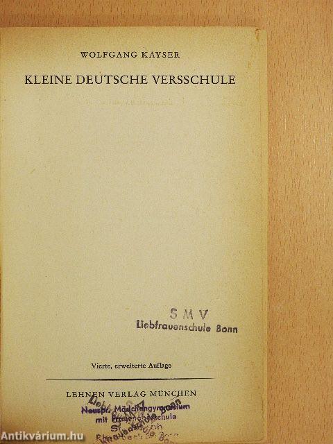 Kleine deutsche Versschule