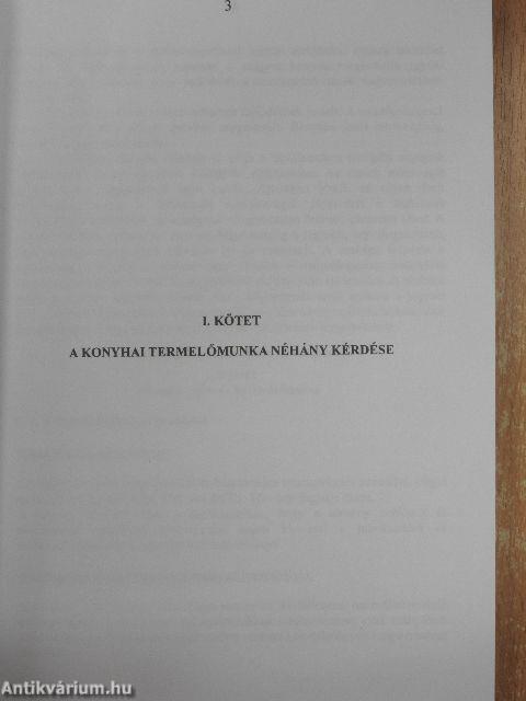 Konyhatechnológia I-II.